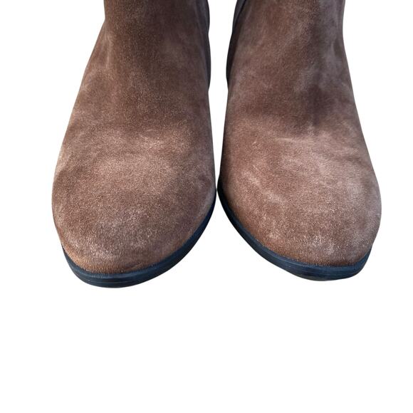 Paul Green Waterproof Suede Tassel Back Boots Brown US 8 UK 5.5 Block Heel - Picture 8 of 14